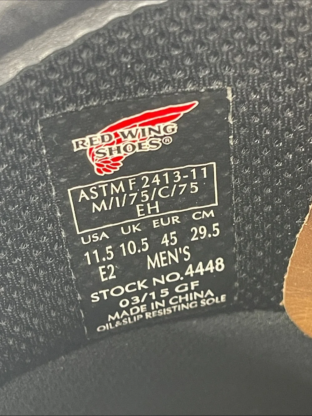 Red Wing BOOTS 11.5 2E  Tan Leather Pull-On Work Boots MENS ALUMINUM Toe 4448